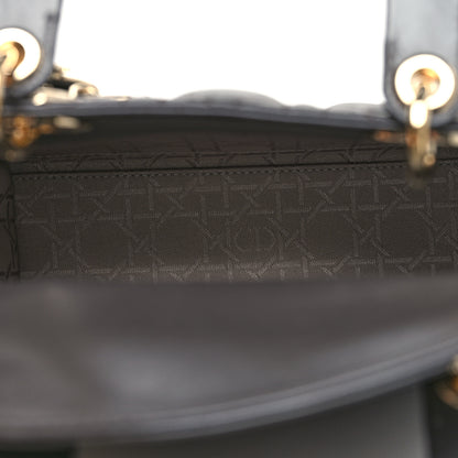 Christian Dior Lambskin Cannage Small Lucky Badges My Lady Dior Dark Grey 5 of 11