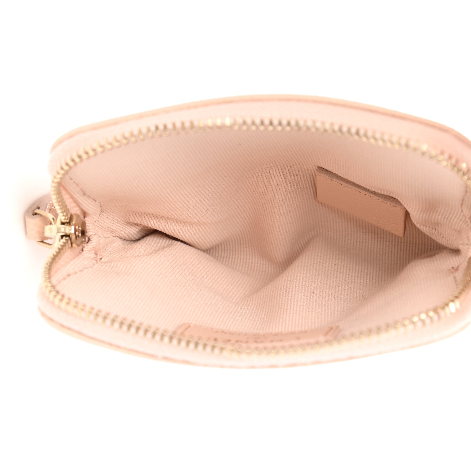 Chanel Caviar Quilted Zip Card Holder Wallet Light Beige 6 of 8