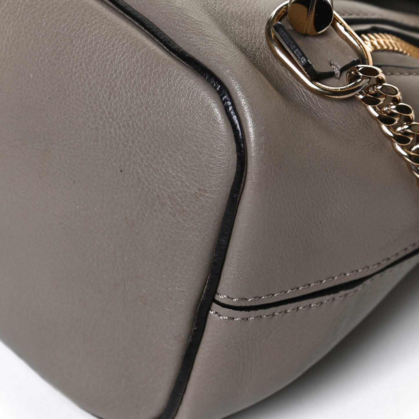 Suede Calfskin Mini Faye Backpack Motty Grey