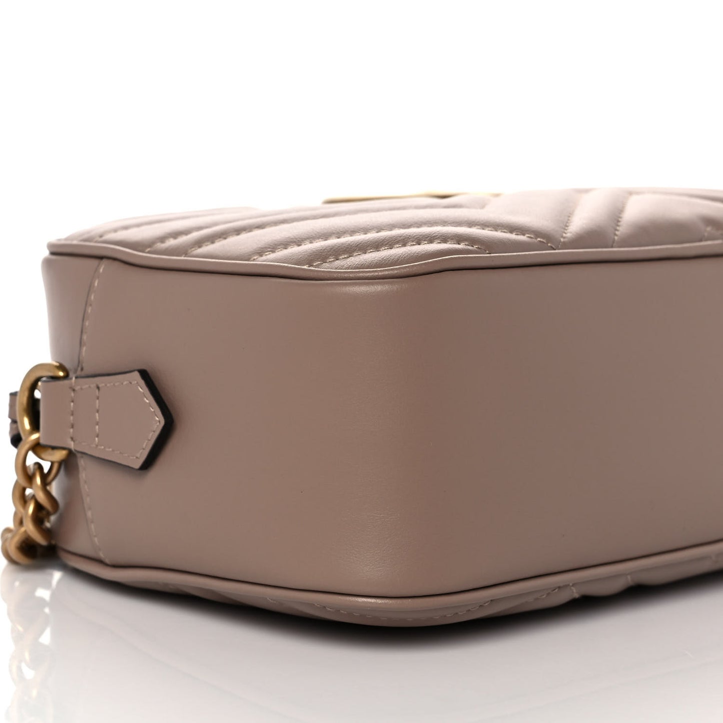 Calfskin Matelasse Small GG Marmont Chain Shoulder Bag Porcelain Rose