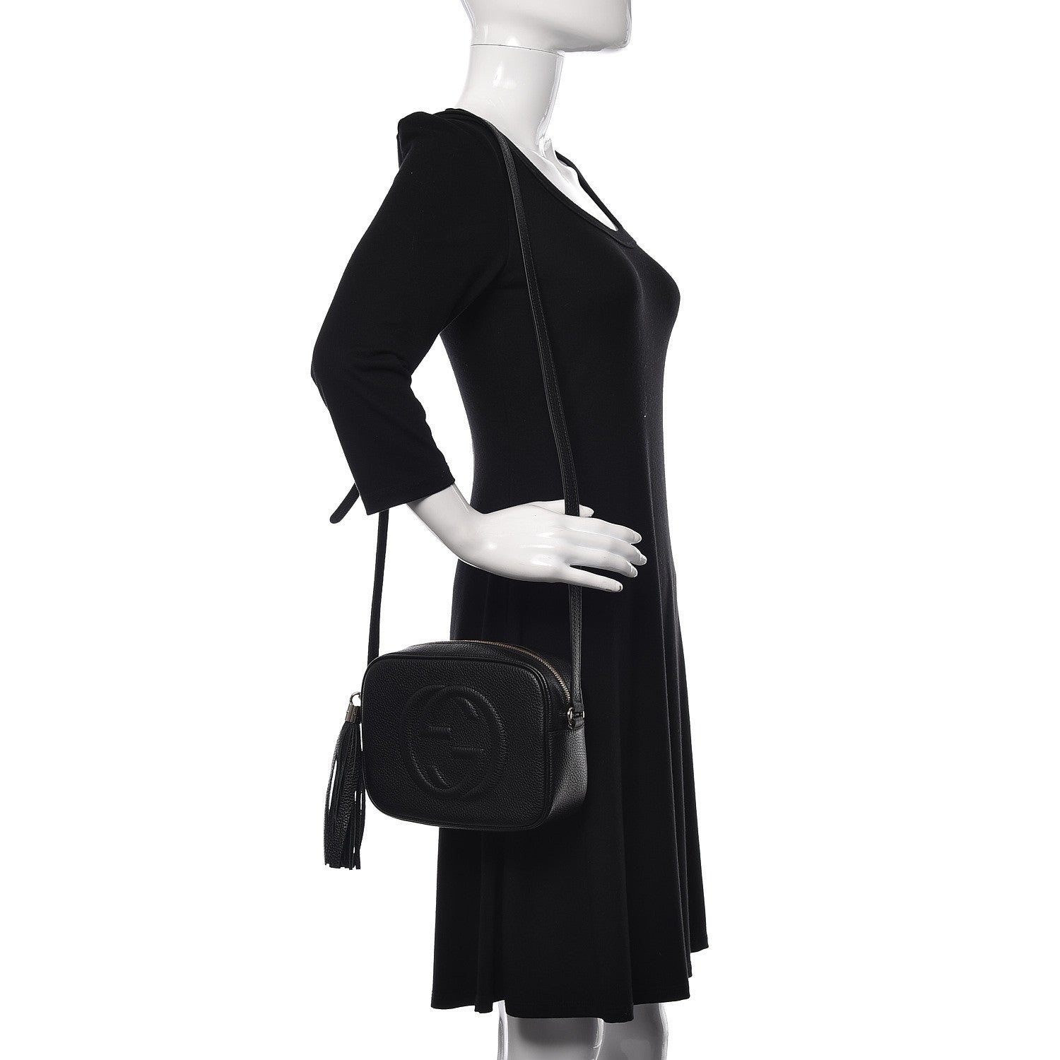 Gucci Pebbled Calfskin Small Soho Disco Bag Black 2 of 10