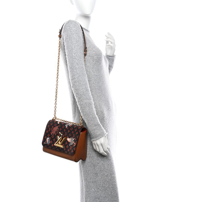 Louis Vuitton Calfskin Catogram Twist Shoulder Bag MM Marron 2 of 15