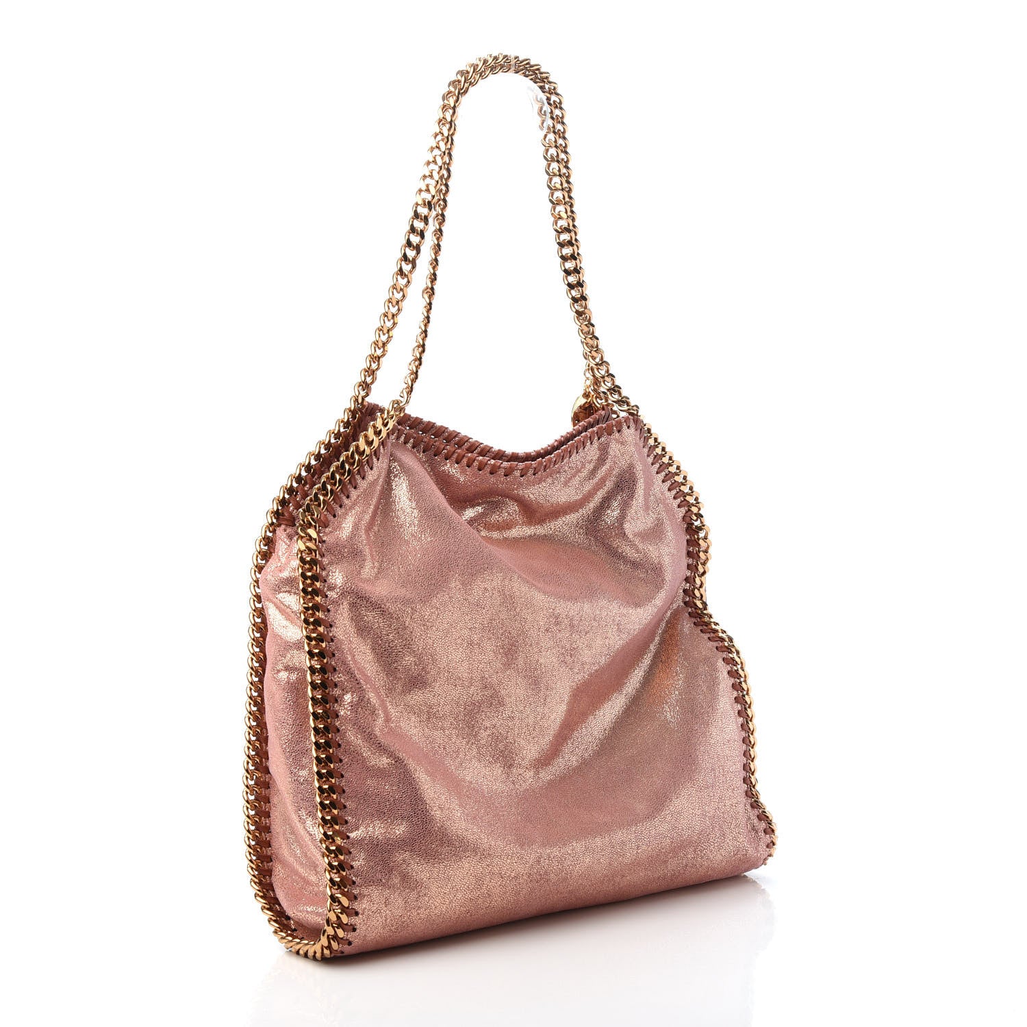 Stella McCartney Metallic Shaggy Deer Small Falabella Tote Copper 3 of 9