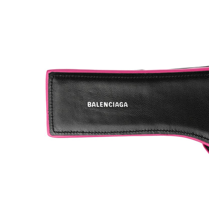 Balenciaga Soft Nappa Square Knife Bow Flat Slide Sandals 35 Magenta Pink 5 of 9
