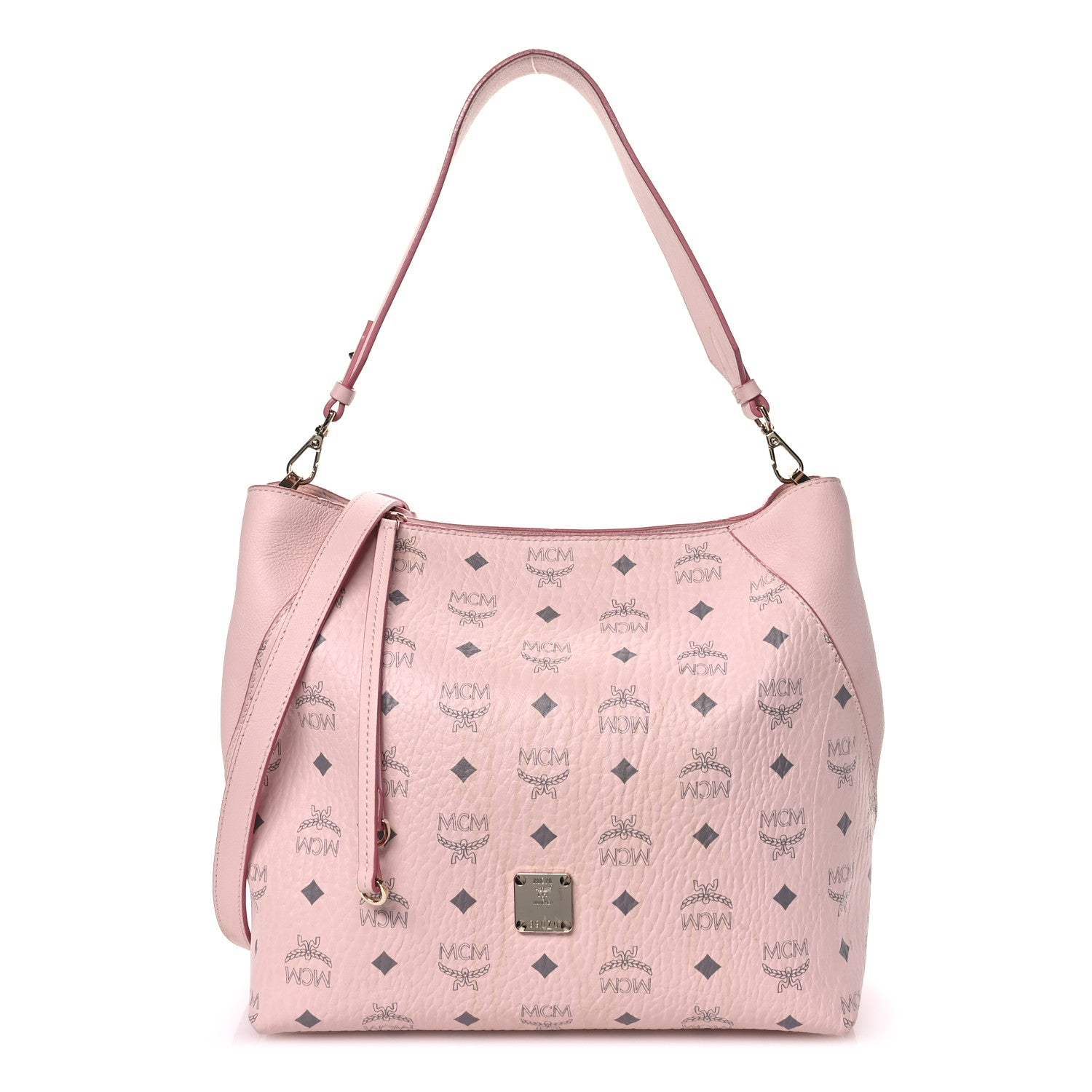MCM Visetos Medium Klara Hobo Powder Pink 1 of 12