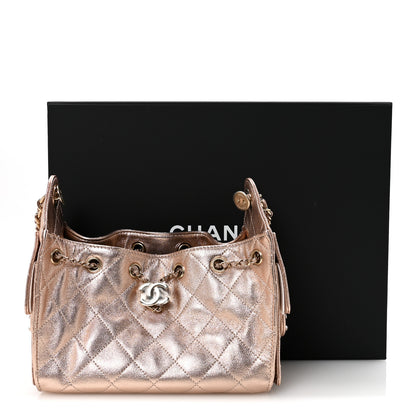 Chanel Metallic Caviar Quilted Mini Chanel 25 Handbag Copper 11 of 11