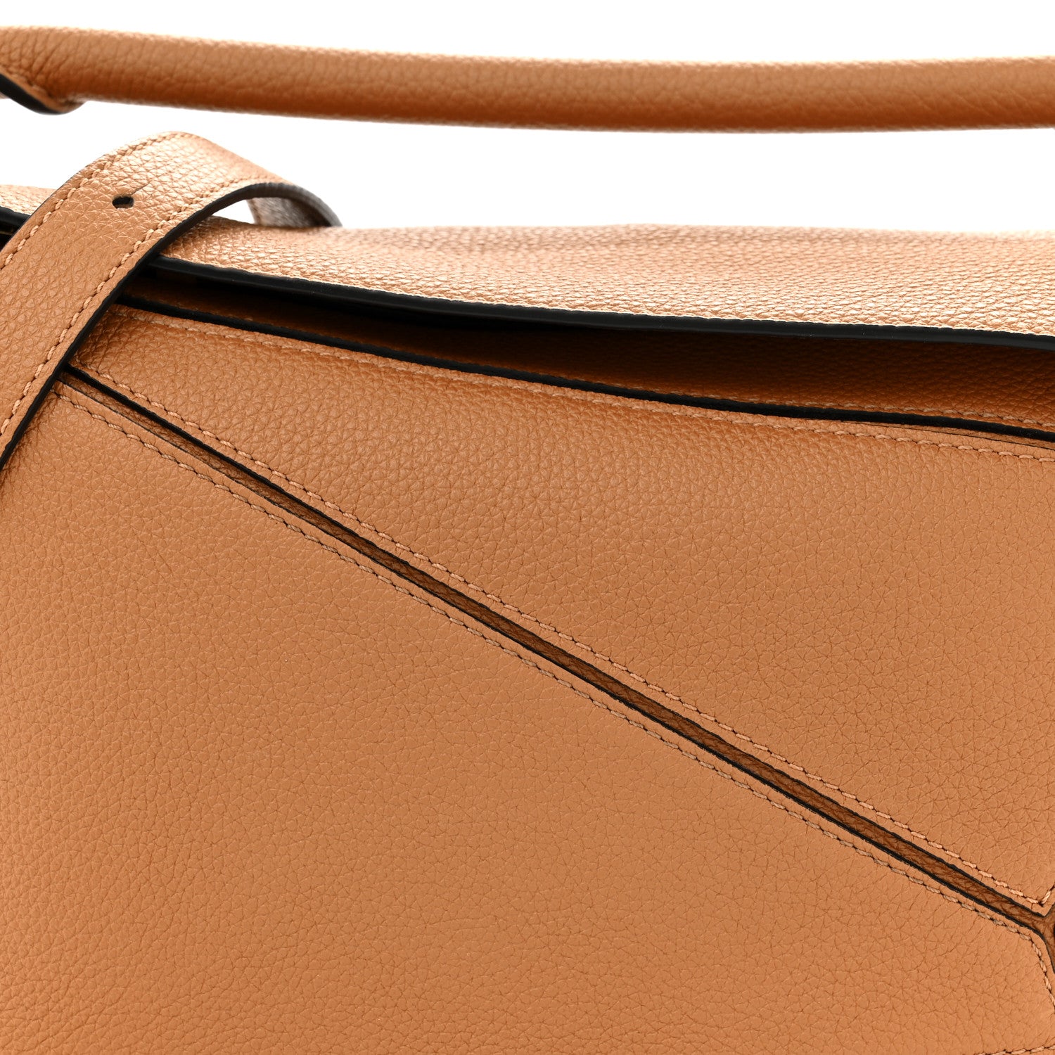 Loewe Grained Calfskin Small Puzzle Bag Tan 8 of 11