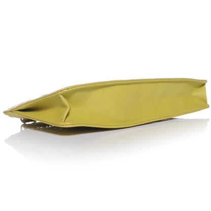 Chanel Lambskin Precious Symbols Pochette Chartreuse 4 of 8