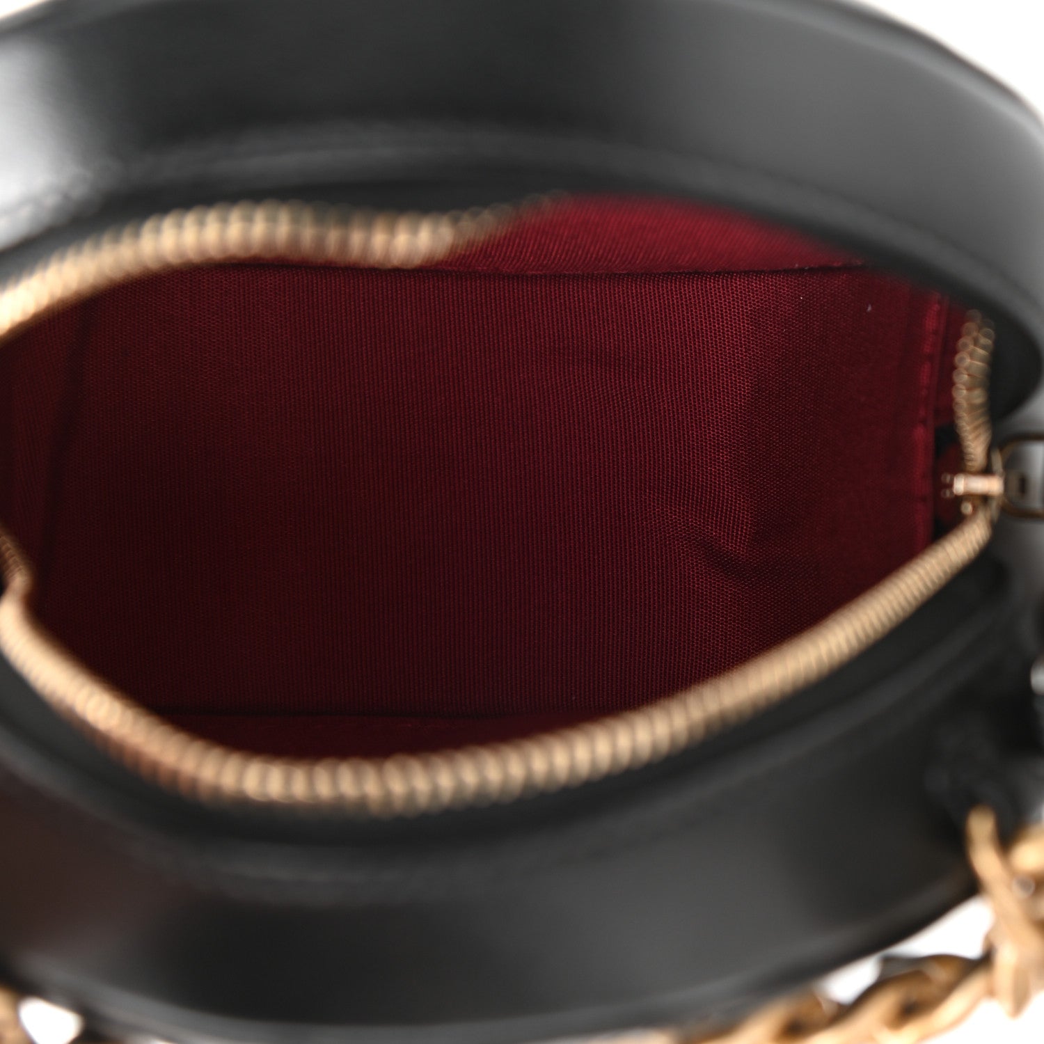 Chanel Lambskin Quilted Chanel 19 Round Clutch With Chain Black 4 of 10