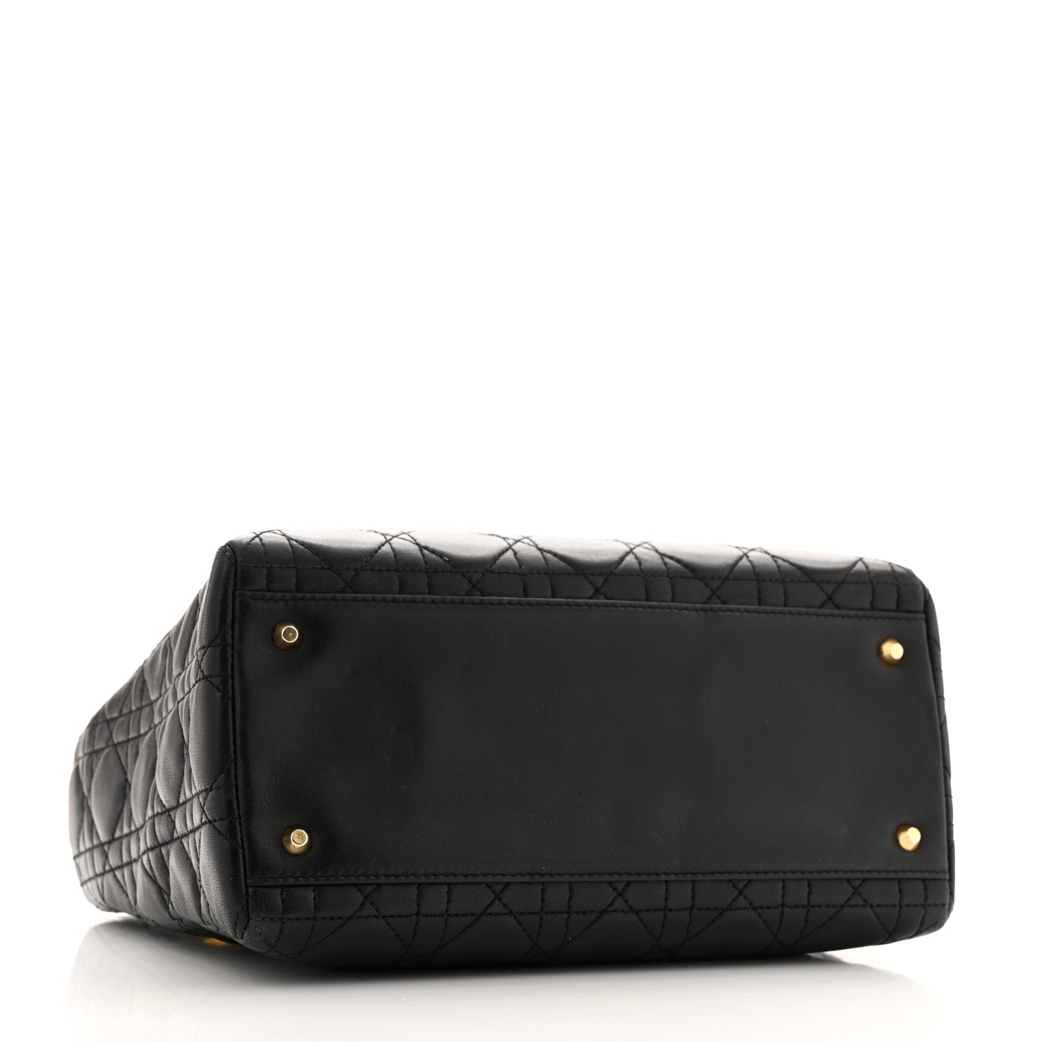 Christian Dior Lambskin Cannage Medium Lady Dior Black 4 of 12