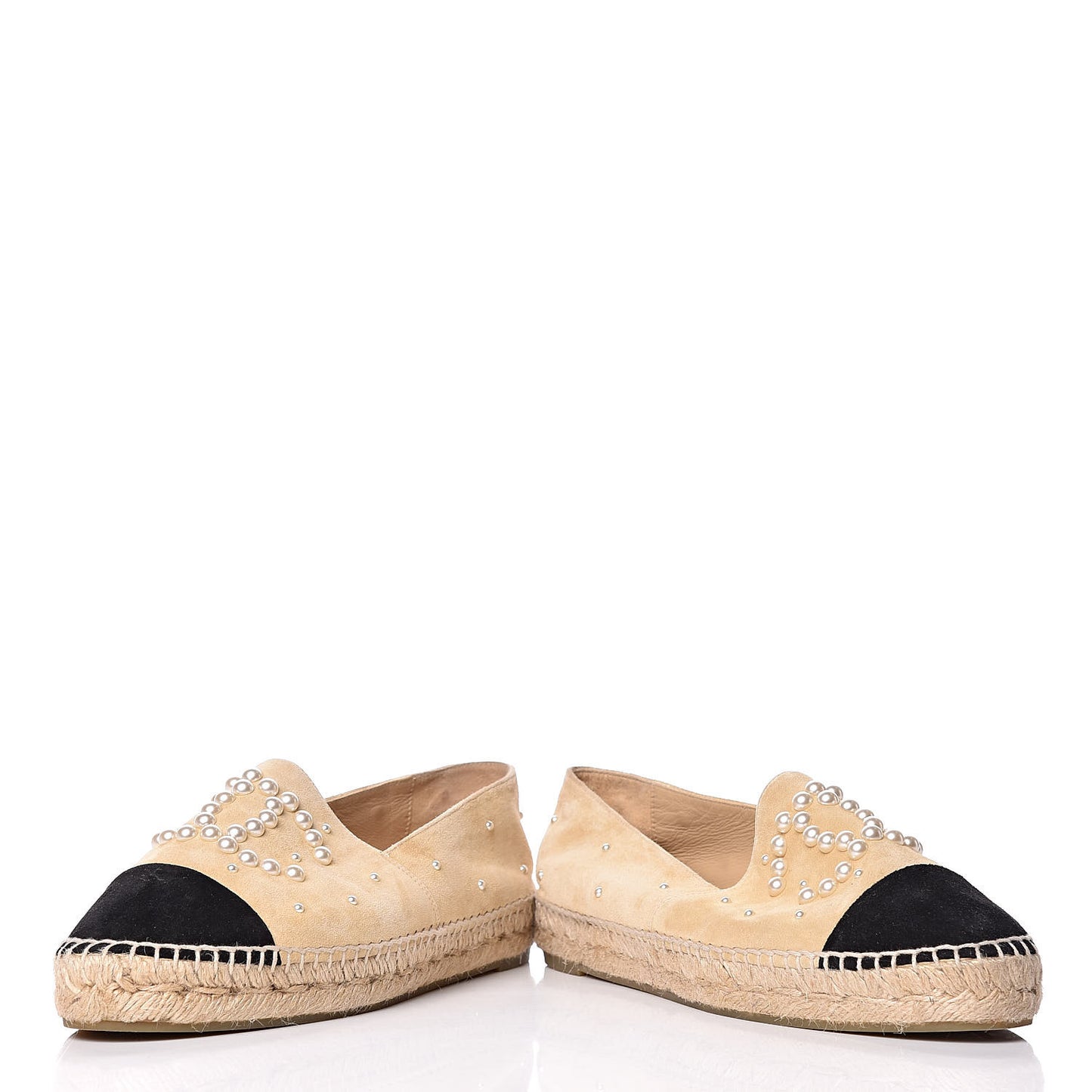 Suede Pearl CC Espadrilles 39 Beige