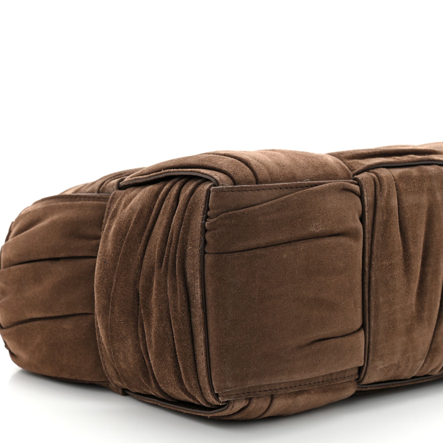Suede Foulard Intrecciato Small Arco Tote Brownie