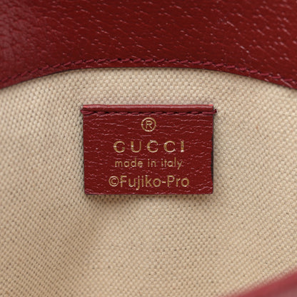 Gucci X DORAEMON Mini Vintage GG Supreme Monogram Web Slim Belt Bag Beige Cherry Red 6 of 11