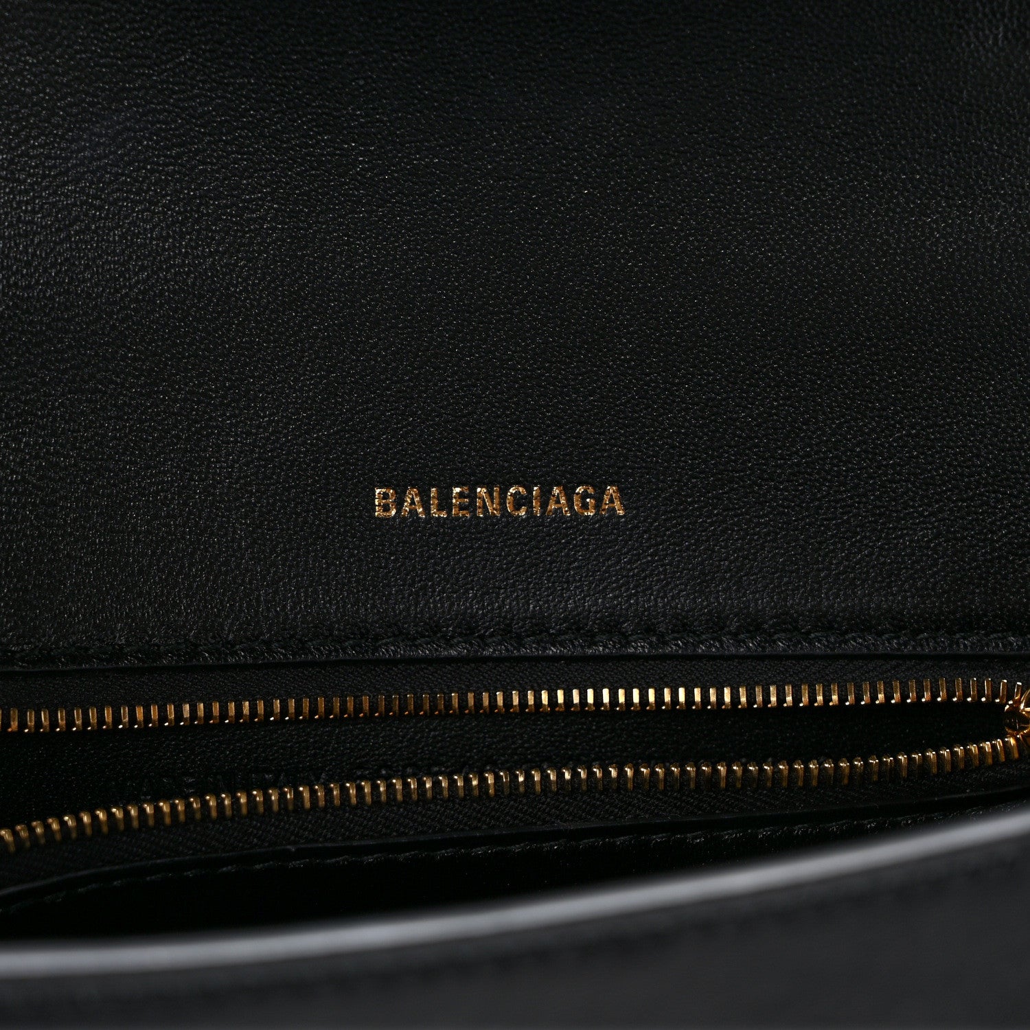 Balenciaga Shiny Box Calfskin Small Hourglass Top Handle Bag Black 6 of 9