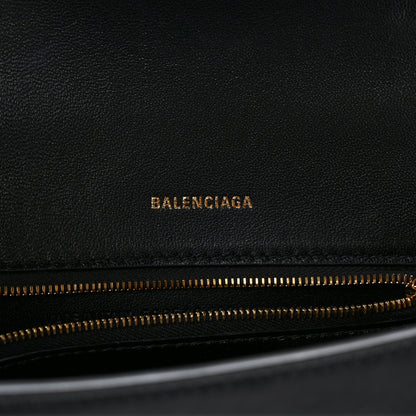 Balenciaga Shiny Box Calfskin Small Hourglass Top Handle Bag Black 6 of 9