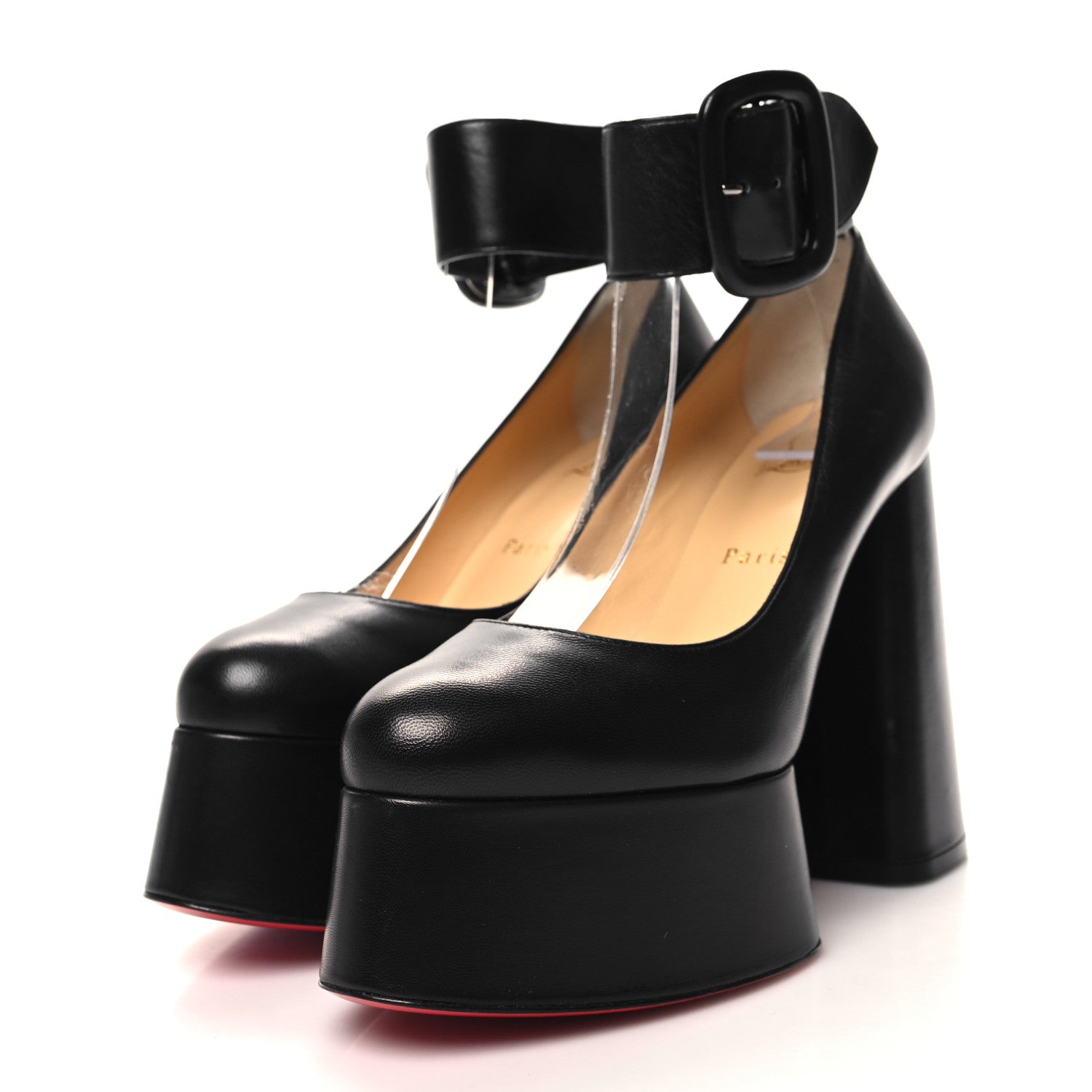 Christian Louboutin CHRISTIAN LOUBOUTIN Kid Delightfool 130 Platform Pumps 37.5 Black 3 of 9