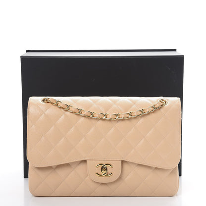 Chanel Caviar Quilted Jumbo Double Flap Beige Clair 12 of 12