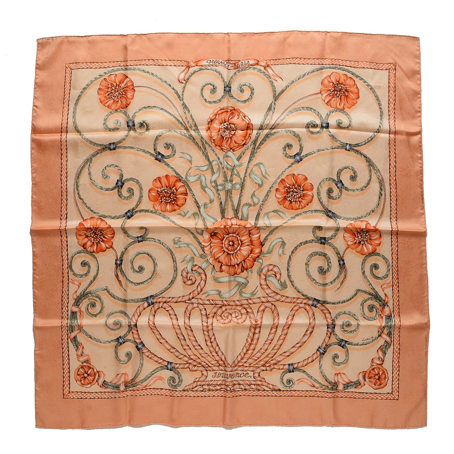 Hermes Jacquard Silk Jouvence Scarf 90 1 of 8