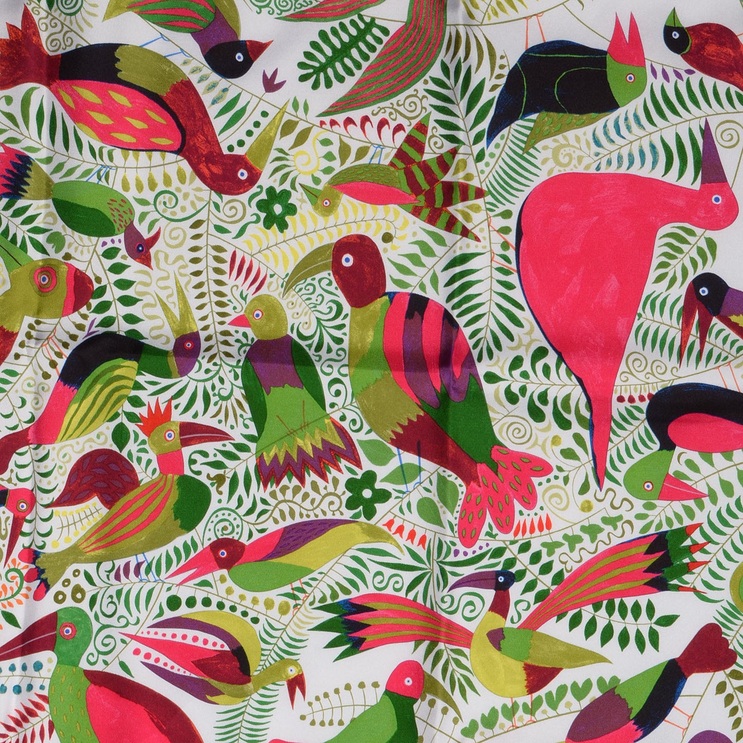 Silk Le Bal Des Oiseaux Scarf 90