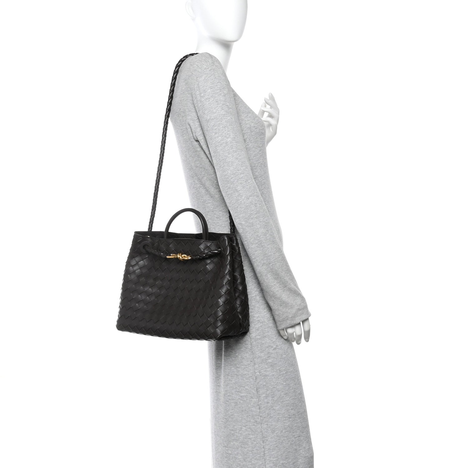 Bottega Veneta Nappa Intrecciato Medium Andiamo Shoulder Bag Fondant 2 of 9