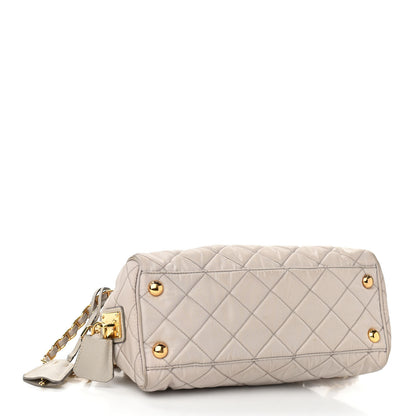 Prada Nylon Tessuto Impuntu Quilted Flap Pomice 4 of 15