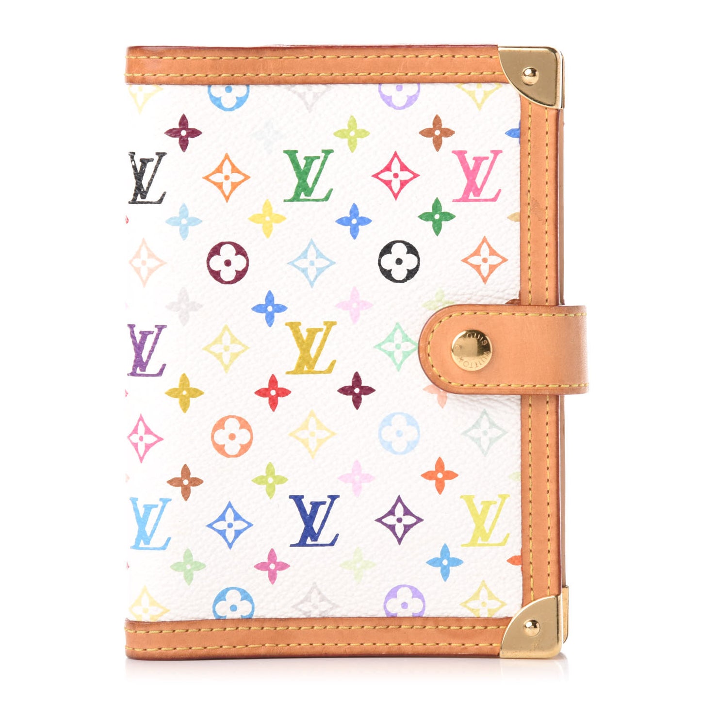 Monogram Multicolor Small Ring Agenda Cover White