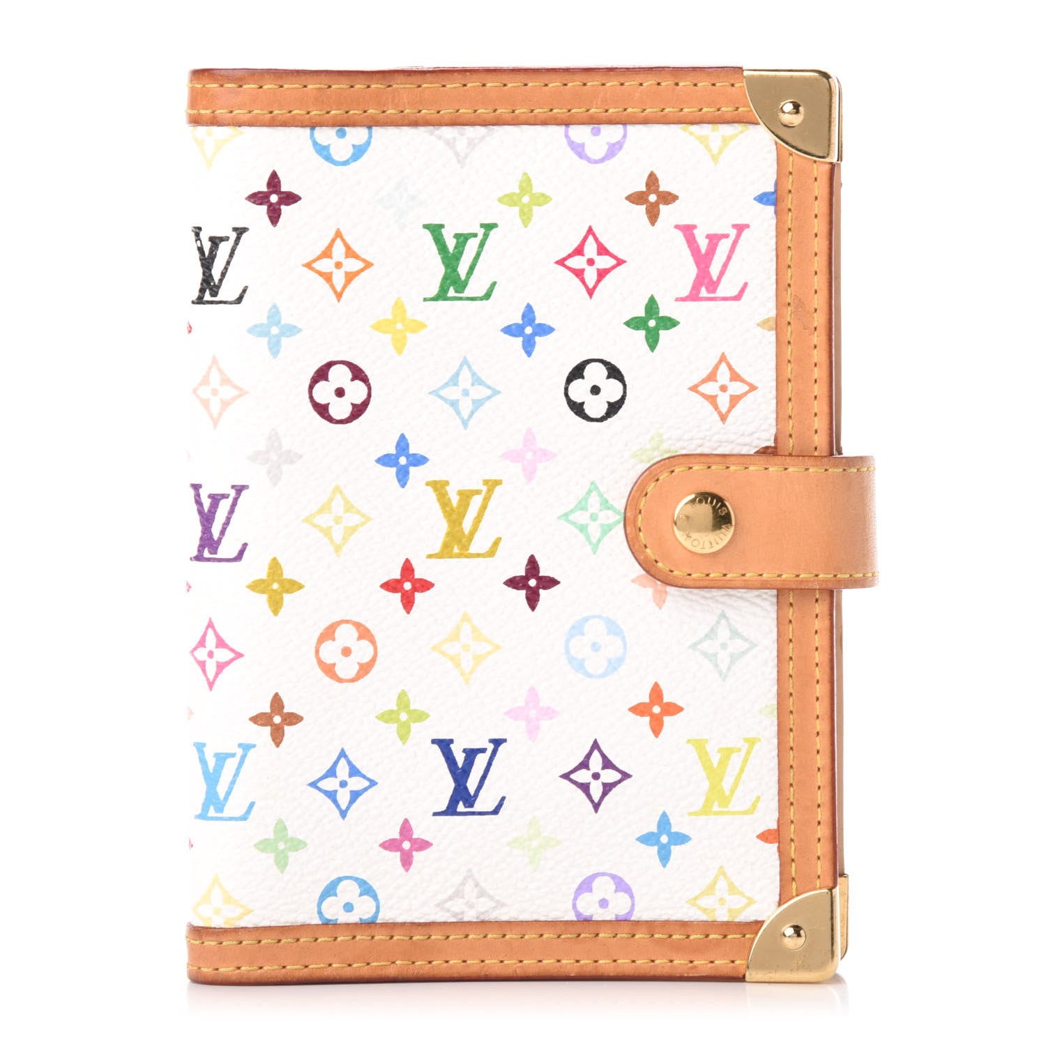 Louis Vuitton Monogram Multicolor Small Ring Agenda Cover White 1 of 6