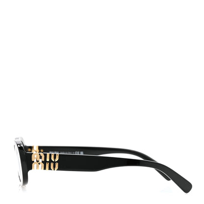 Miu Miu Acetate Oval Sunglasses SMU 06Z Black 3 of 8