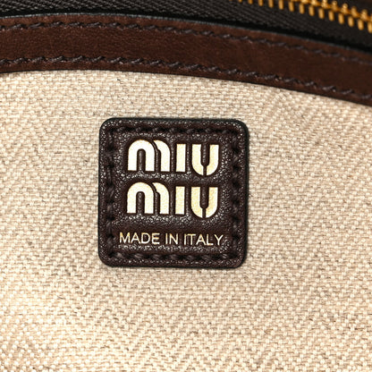 Miu Miu Nappa Aviator Regular Aventure Shoulder Bag Rovere 6 of 9