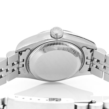 Rolex Stainless Steel 18K White Gold Pink Mother of Pearl 26mm Oyster Perpetual Datejust Watch Roman 79174 4 of 4