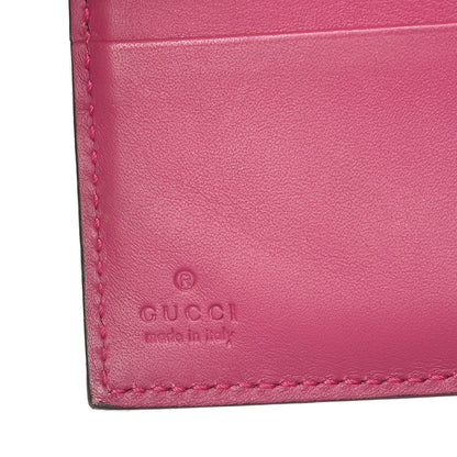 Gucci GG Supreme Monogram Calfskin French Flap Wallet Beige Ebony Hibiscus Red New Rosette 6 of 7