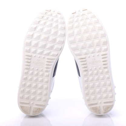Valentino Garavani Calfskin Mens Rockstud Open Sneakers 39 White Marine 5 of 8