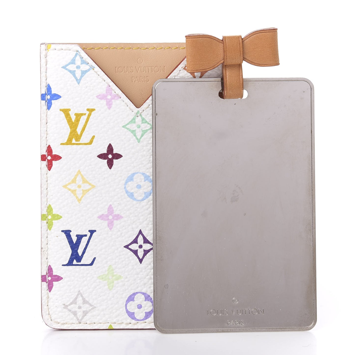 Monogram Multicolor Mirror and Case Pouch White