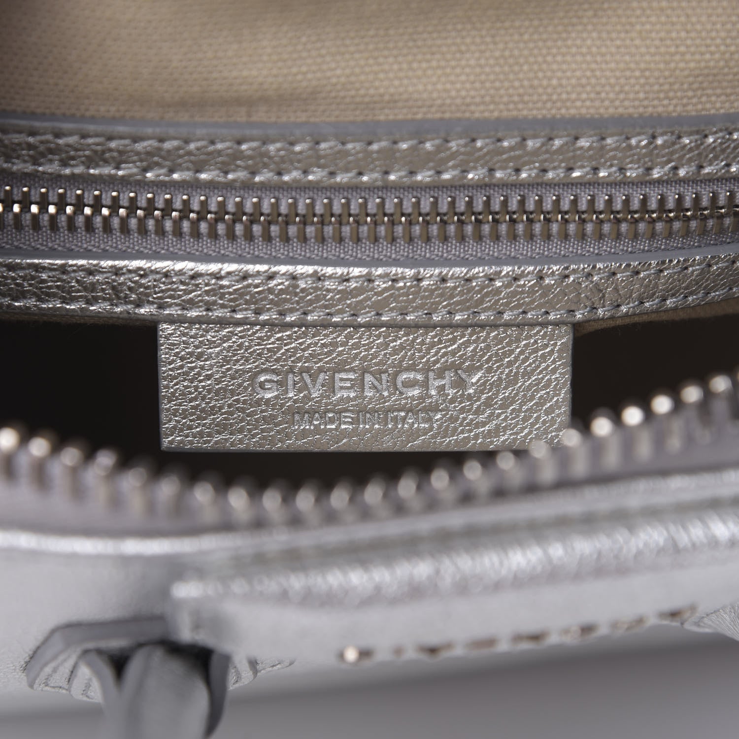 Givenchy Metallic Sugar Goatskin Mini Antigona Silver 8 of 11