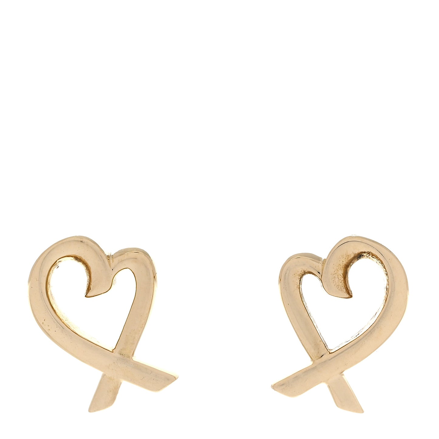 18K Yellow Gold Mini Paloma Picasso Loving Heart Earrings
