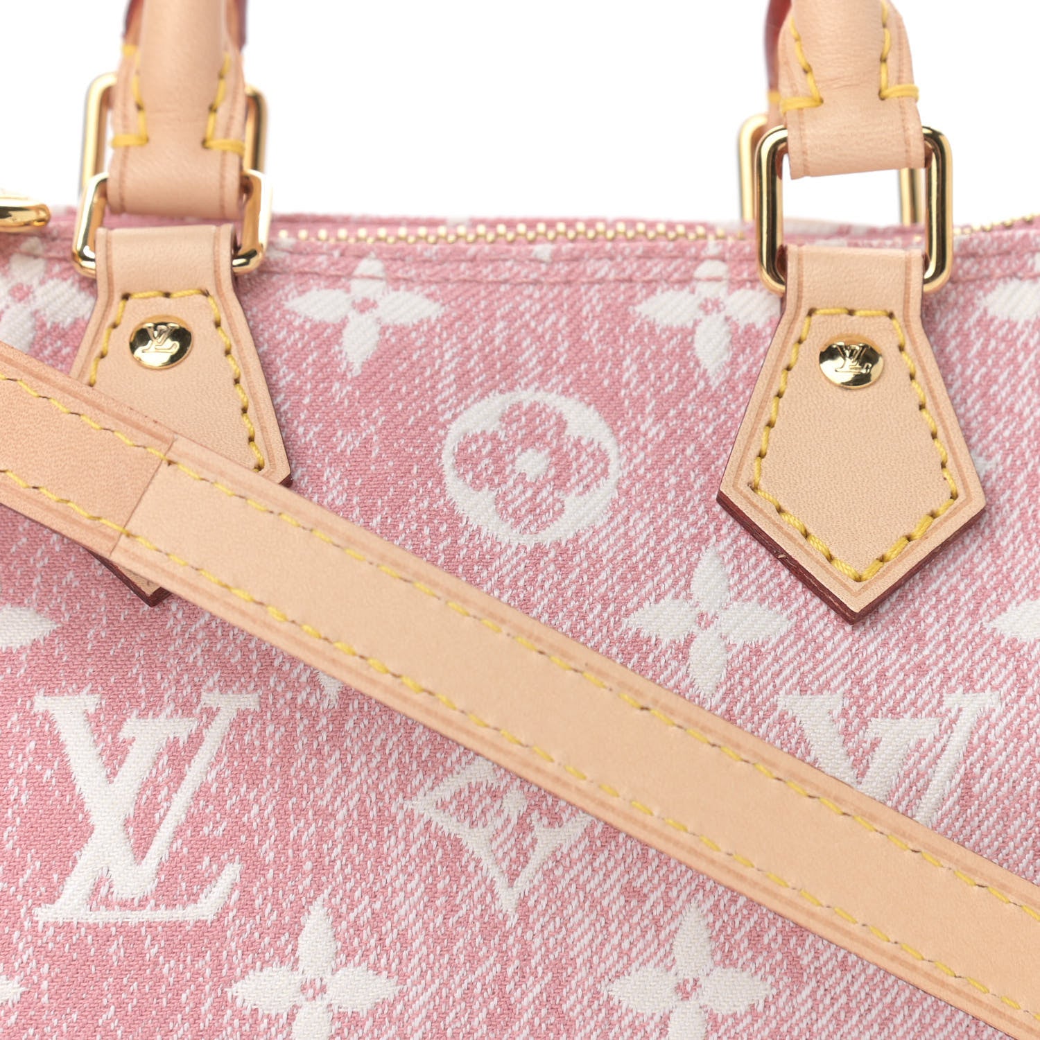 Louis Vuitton Monogram Jacquard Denim Nano Speedy Bandouliere Pink 7 of 10
