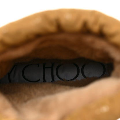 Jimmy Choo Nylon Quilted Wanaka Ankle Boots 40 Camel Black 8 of 11