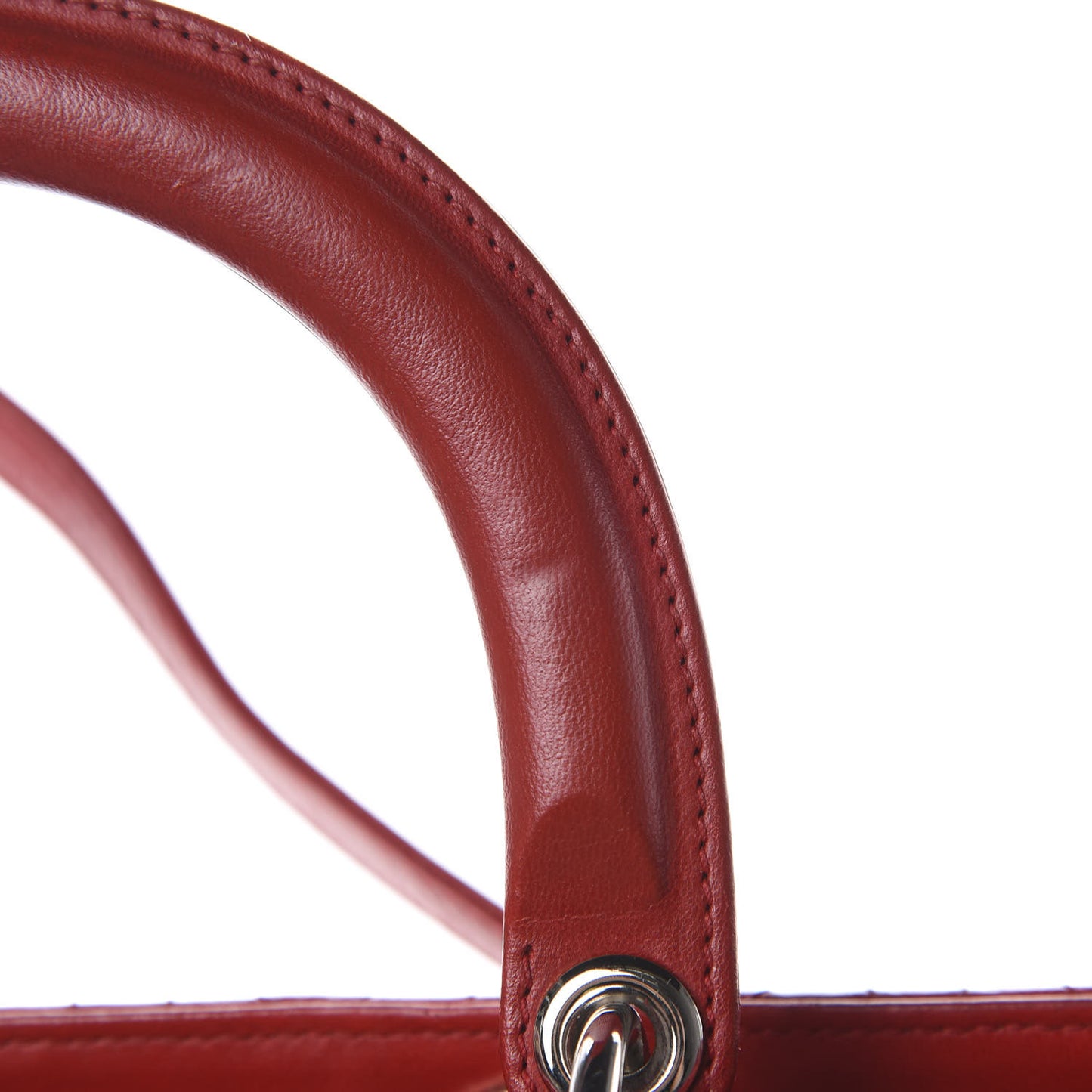Lambskin Cannage Large Lady Dior Red