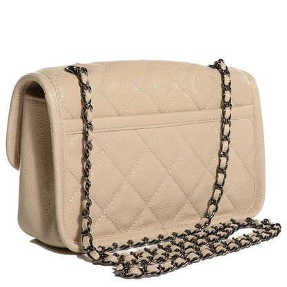 Chanel Grained Calfskin Small Natural Beauty Flap Light Beige 3 of 8