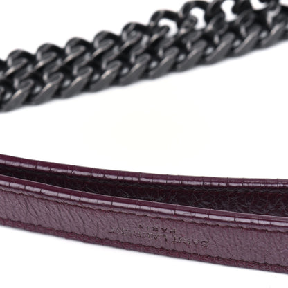 Saint Laurent Crinkled Calfskin Matelasse Monogram Medium Niki Chain Satchel Burgundy 16 of 17