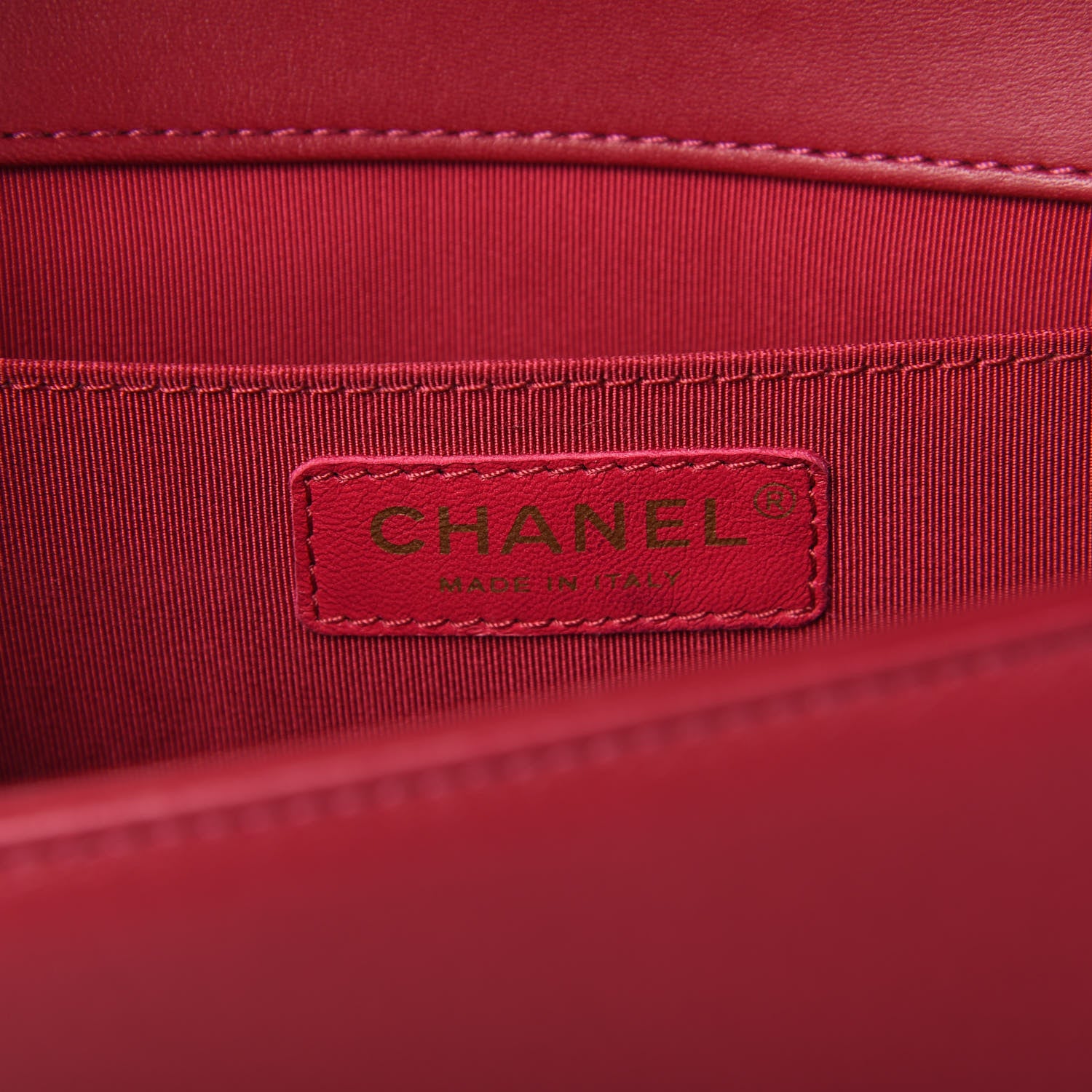 Chanel Lambskin Chevron Quilted Medium Boy Flap Dark Pink 8 of 10