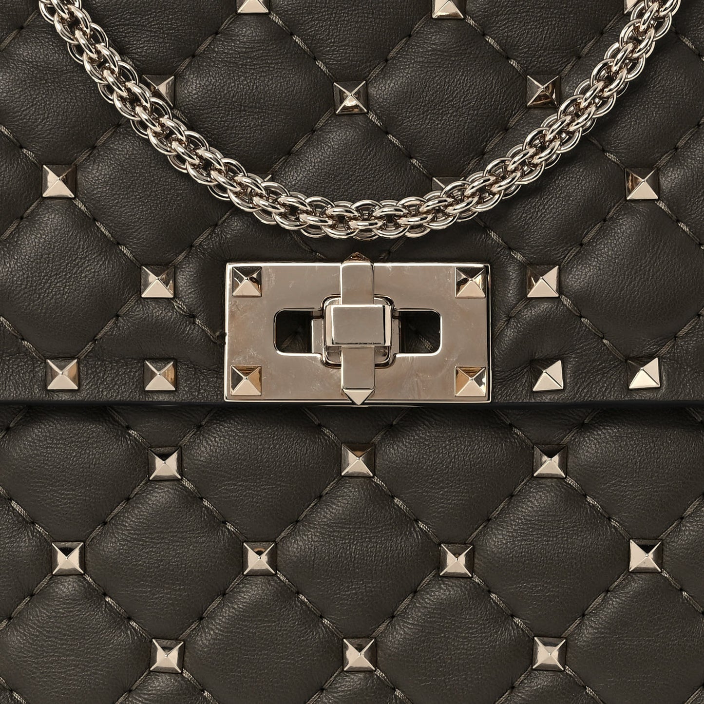 Nappa Medium Rockstud Spike Shoulder Bag Oasis