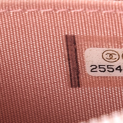 Chanel Caviar Quilted Boy Zip Around Coin Purse Wallet Light Pink 7 of 12