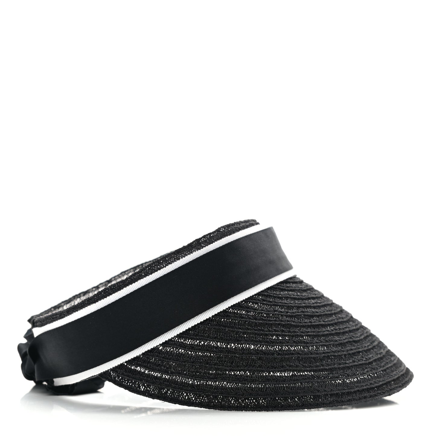 Abaca Cotton Ribbon Visor M Black