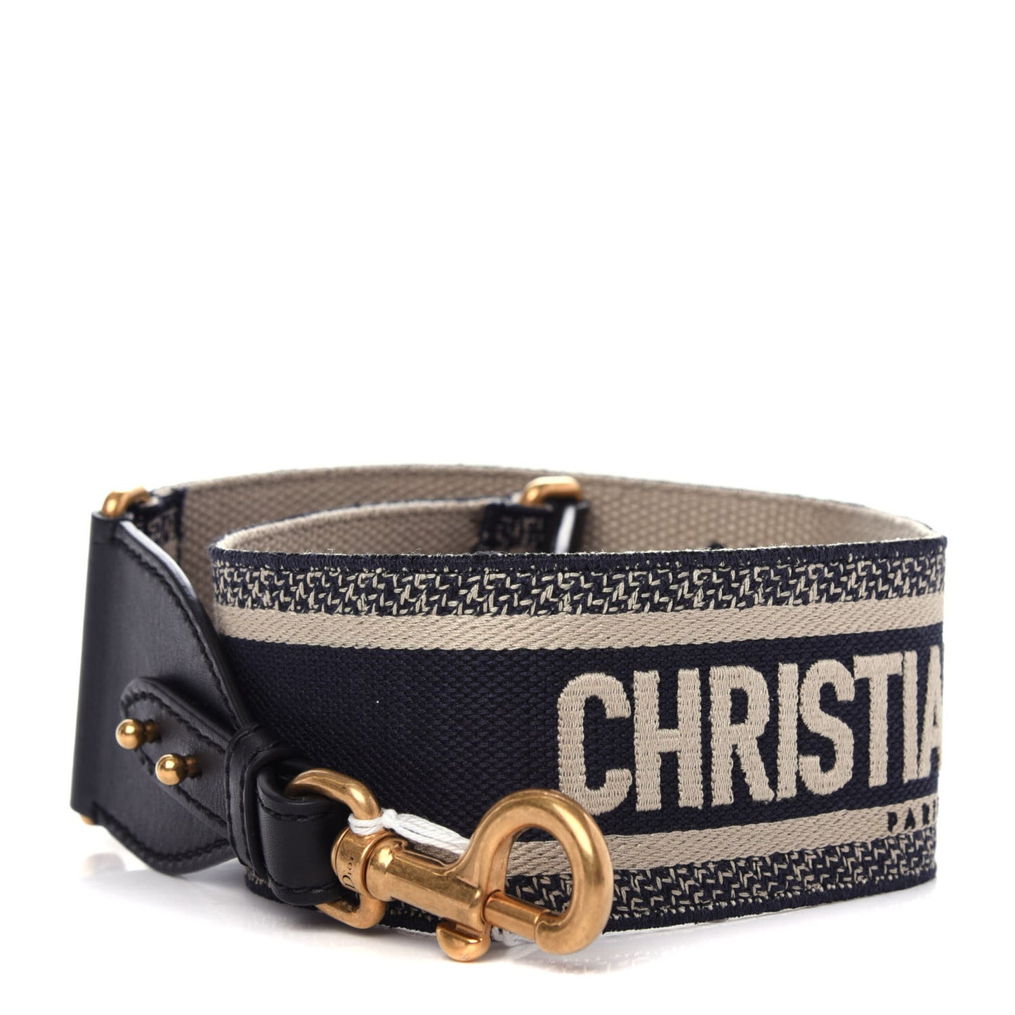 Canvas Embroidered Shoulder Strap Blue