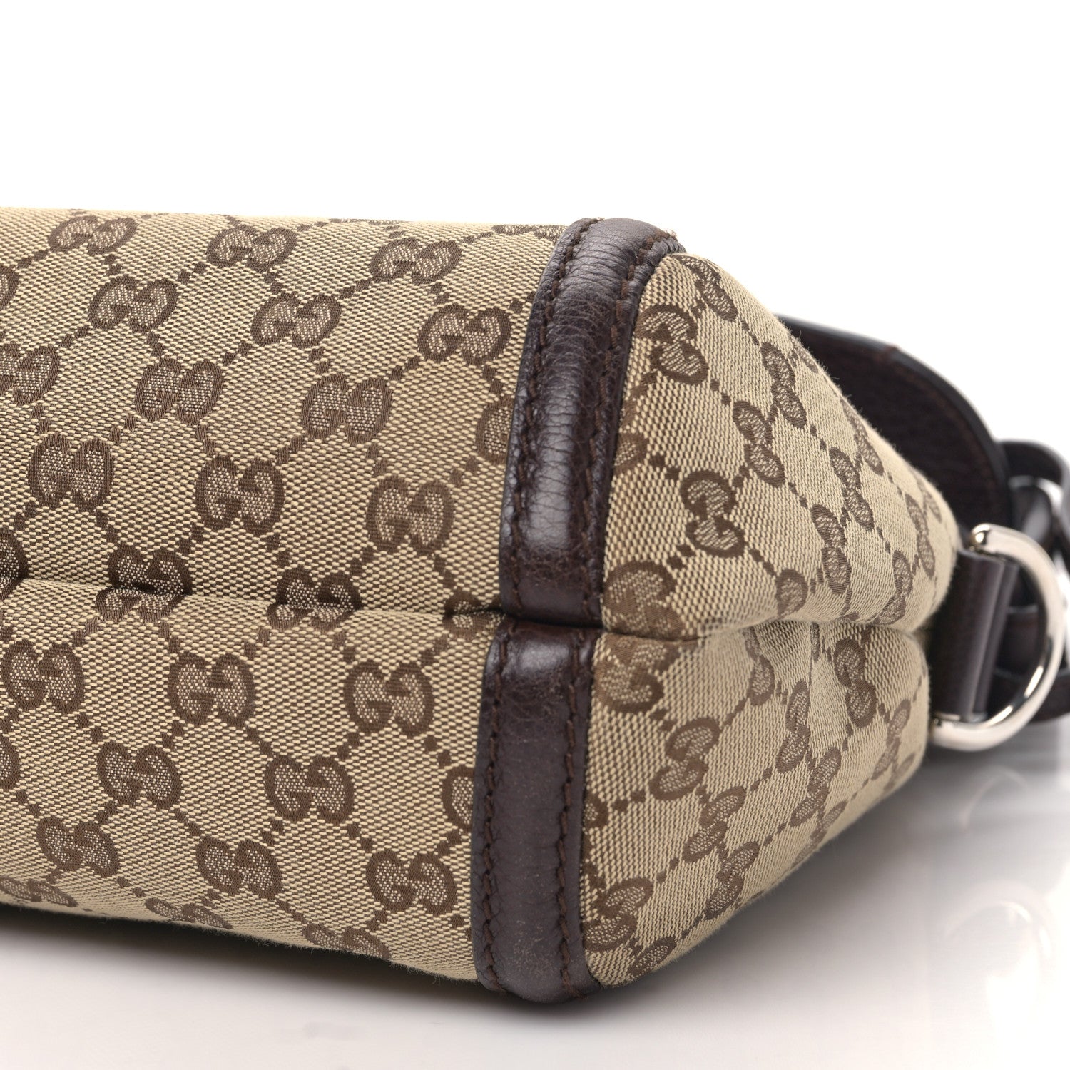 Gucci Monogram Medium Techno Horsebit Shoulder Flap Bag Dark Brown 9 of 9