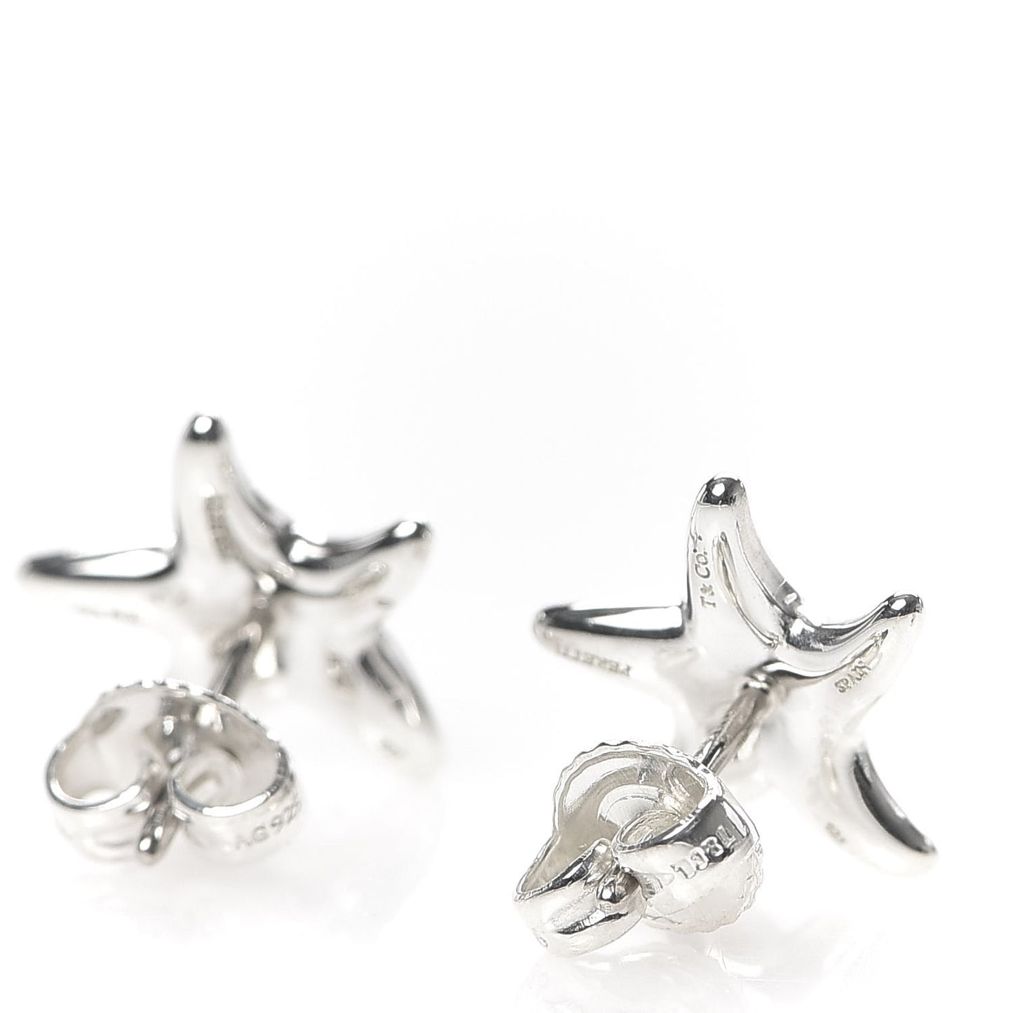 Sterling Silver 12mm Elsa Peretti Starfish Earrings