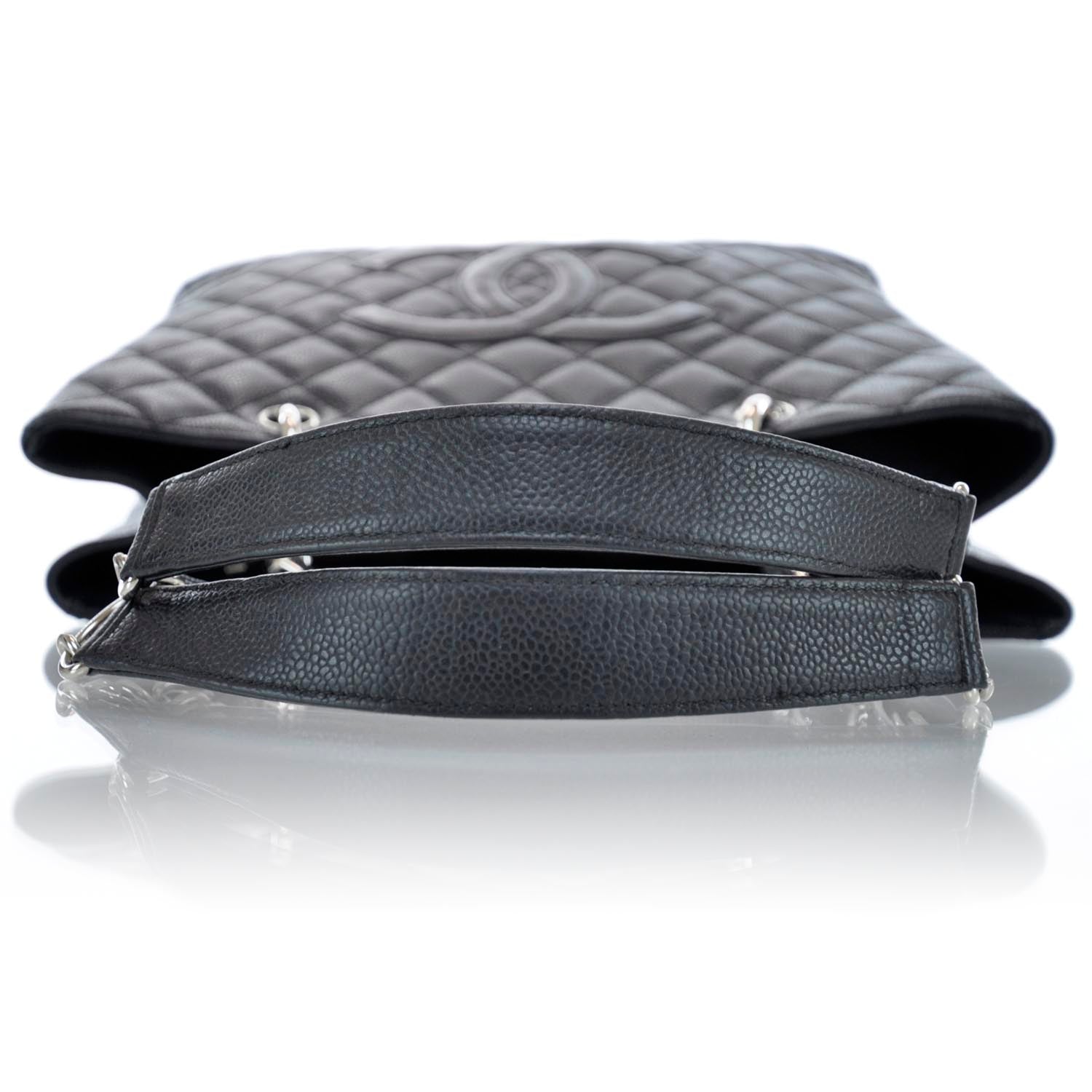 Chanel Caviar Quilted Grand Shopping Tote GST Black 4 of 14