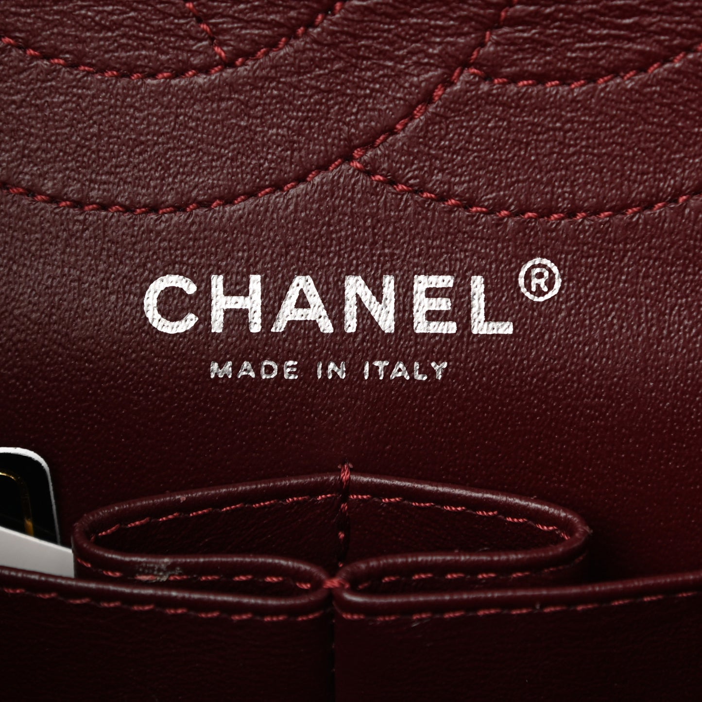 Aged Calfskin Quilted 2.55 Reissue 226 Flap Dark Burgundy