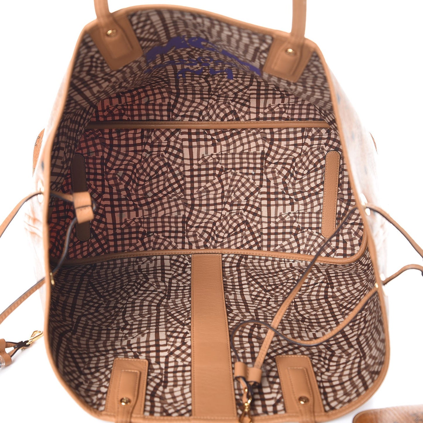Visetos Large Liz Reversible Shopper Tote Cognac